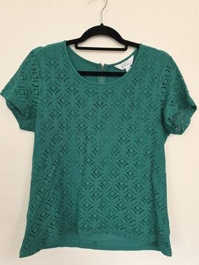 Bundle- 2 Market & Spruce Lace Overlay Short-Sleeve Tops